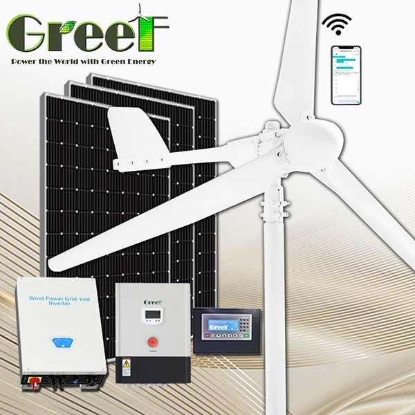 2KW sur le générateur de vent à axe horizontal complet d'énergie de réseau fabriqué en Chine