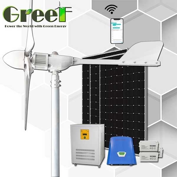 Turbine hybride solaire de générateur de vent de 2KW Mini On /Off-grid pour l'électricité à la maison