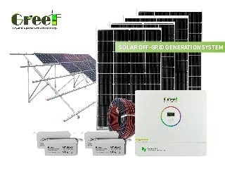 48-240V Voltage de sortie Système solaire avec fiabilité de la batterie en gel