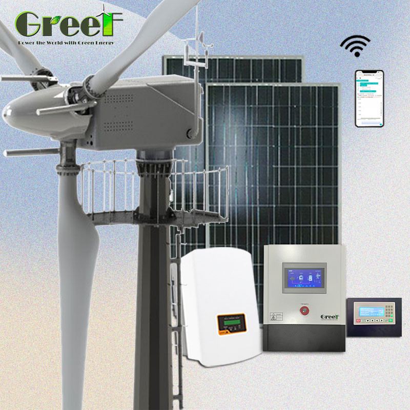 Installation facile hybride solaire 30KW de turbine de vent d'inverseur de lien de grille de commande de lancement