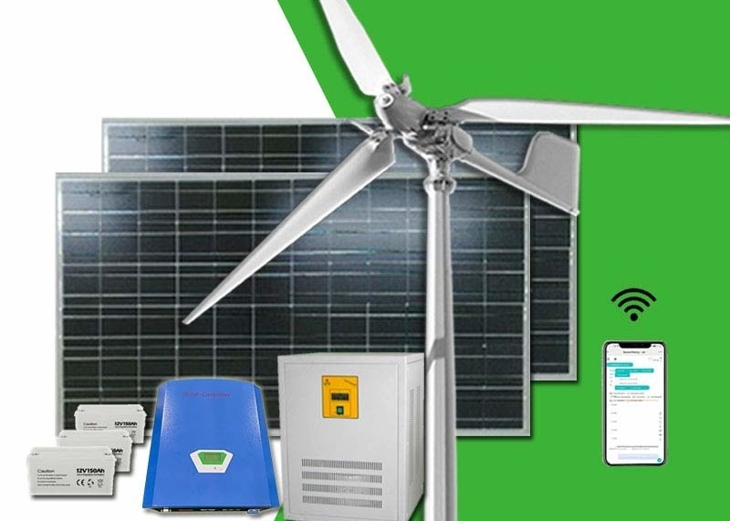 FRP Blades Système de turbine éolienne pour la maison Contrôle actif de l'éclairage pour des solutions énergétiques durables