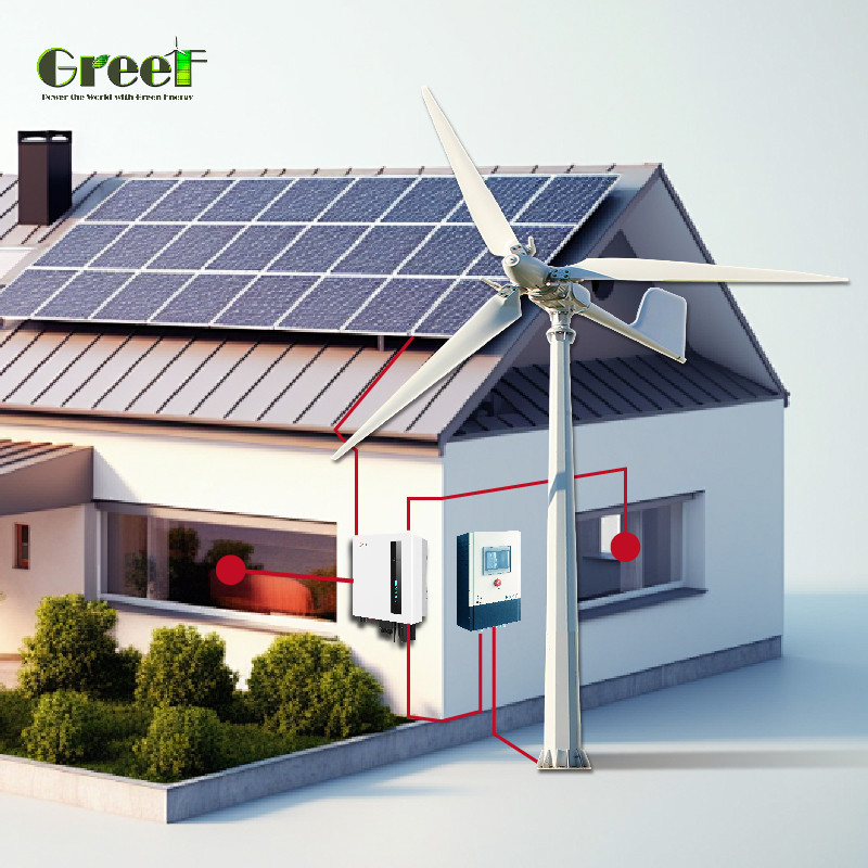 Système solaire hybride à 98% avec une puissance nominale de sortie de 8 kW à 10 kW et une tension de sortie de 110/220 V