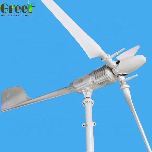 Turbine à vent avec générateur d'aimant à courant alternatif à trois phases 5 kW