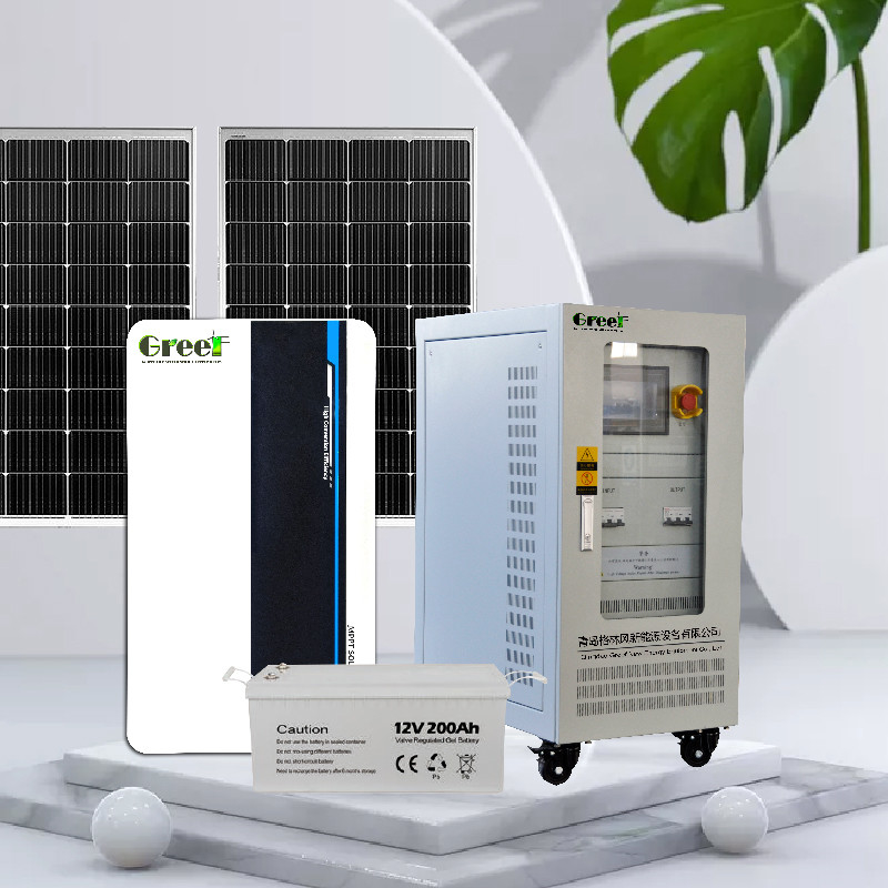 48-240V Voltage de sortie 5kw Système solaire hors réseau utilisant une batterie en gel