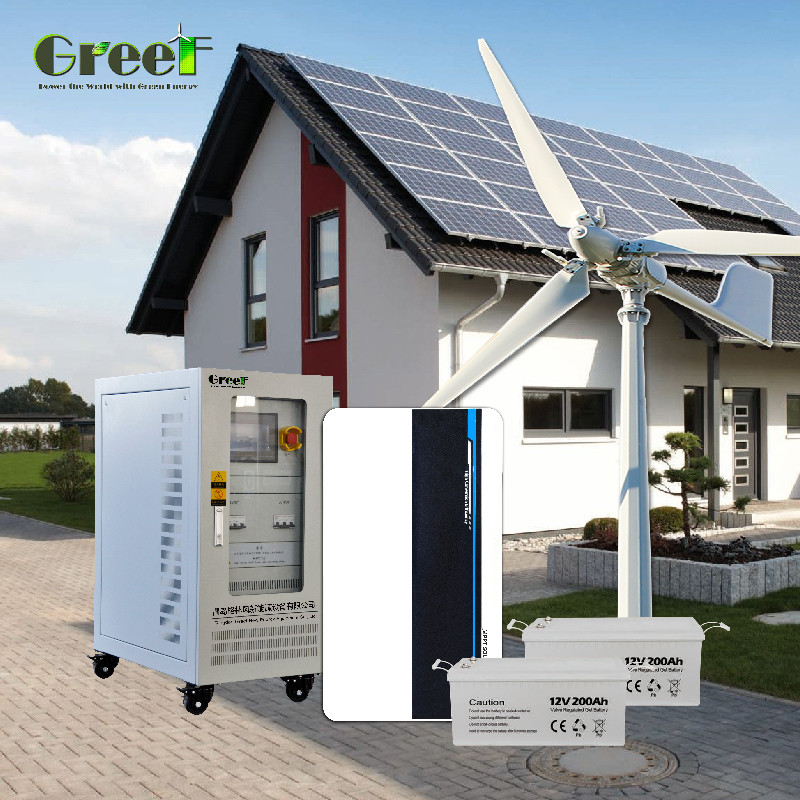 Système solaire hors réseau monté au sol avec une tension de batterie de 48VDC et une fréquence de sortie de 50Hz/60Hz