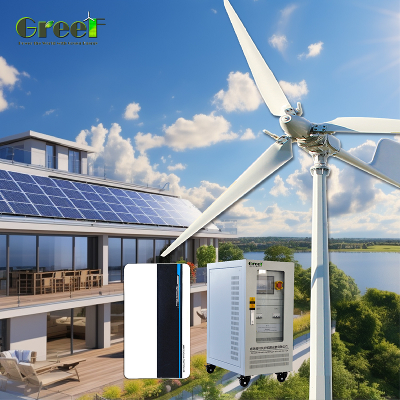 Puissance de charge de 5 kW Système d'énergie solaire hors réseau avec contrôleur de charge PWM inclus