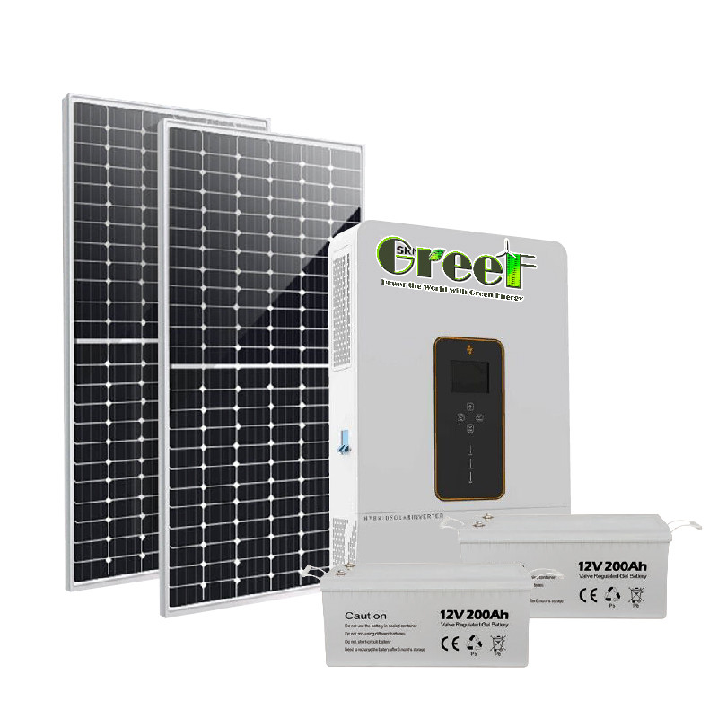 Système solaire hybride à phase unique 230Vc avec inverseur d'onde sinusoïdale et écran LCD