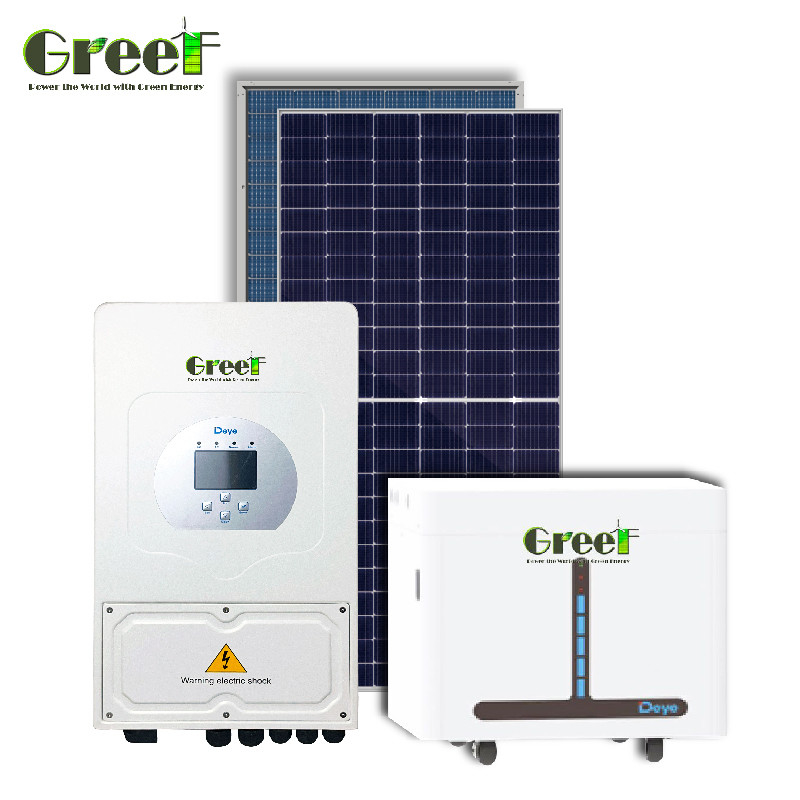 Affichage LCD Système solaire photovoltaïque 5kW Système solaire hybride de puissance de charge 5000W avec télécommande