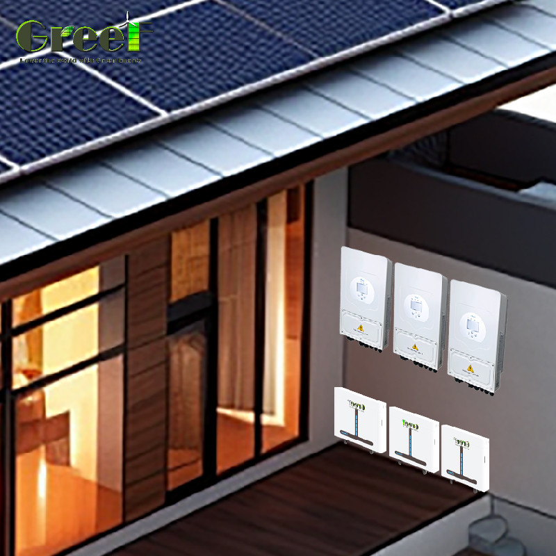 Générateur hybride de puissance avec fonction de sauvegarde affichage LCD 8Kw-10Kw Système solaire