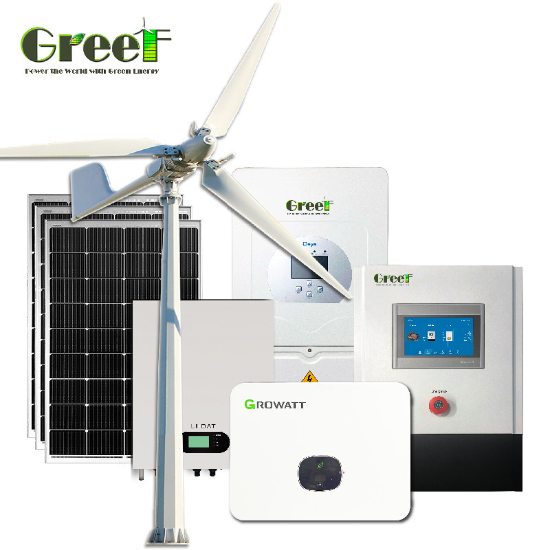 Générateur d'énergie solaire et éolienne hybride à ondes sinusoïdales pures LCD avec tension de sortie 110v et 220v
