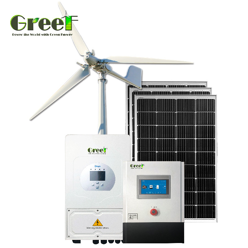 Contrôleur d'éolienne raccordée au réseau / hybride 2kW 3kW 5kW 10kW Type de sortie CC pour solution de système d'éolienne et de turbine hydraulique