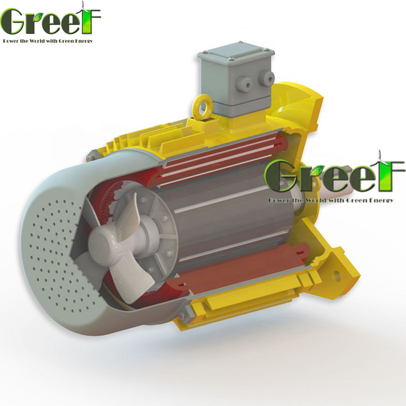 Générateur à aimant permanent SKF avec roulement, corps en aluminium avec protection IP54 et fil de cuivre