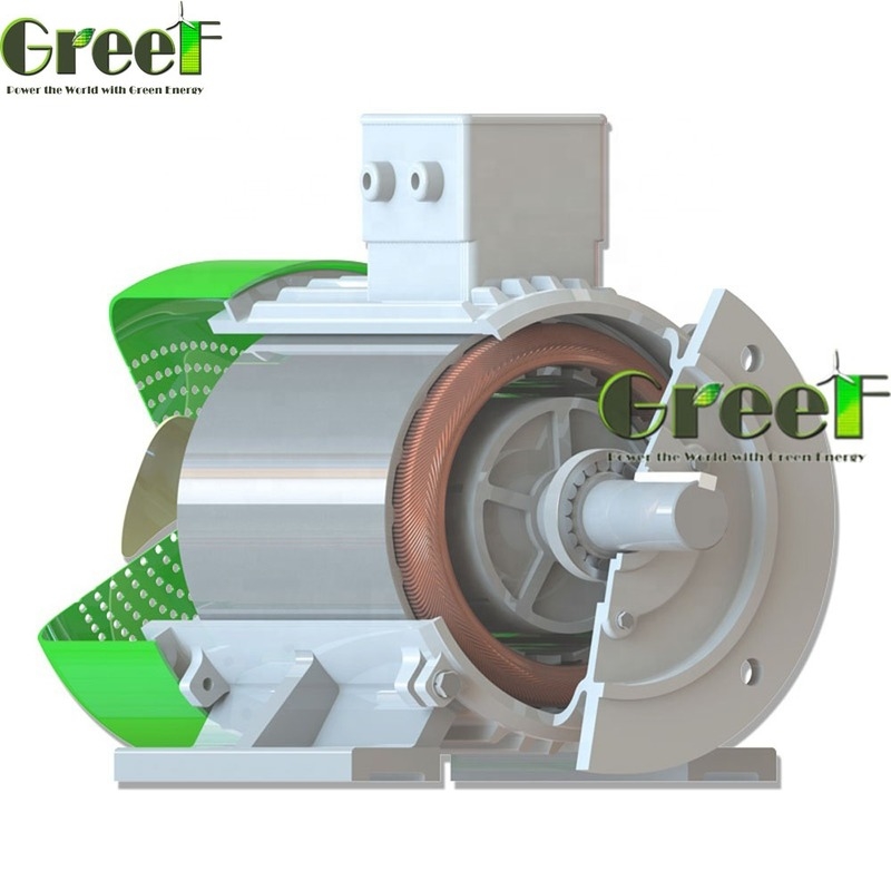 Générateur à aimant permanent SKF avec roulement, corps en aluminium avec protection IP54 et fil de cuivre