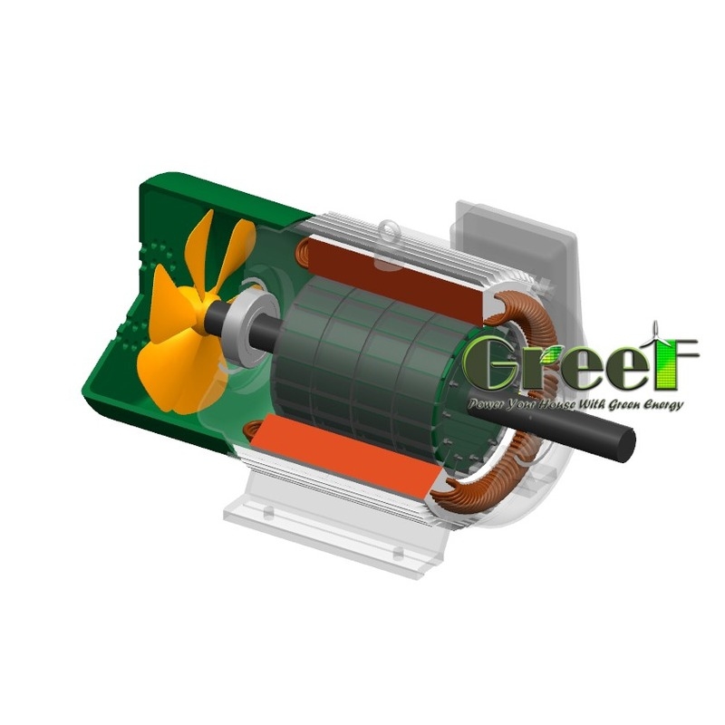 Générateur à aimant permanent de 10kW Personnalisé Tension nominale 20rpm-3000rpm Rotation nominale Usage domestique Pour éolienne Turbine hydraulique