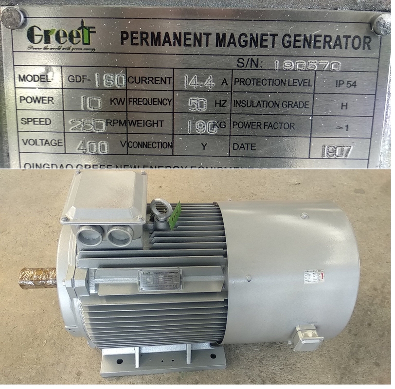 Générateur PM BASSE VITESSE 3 phases 220V 380V pour éolienne 50KW 200KW