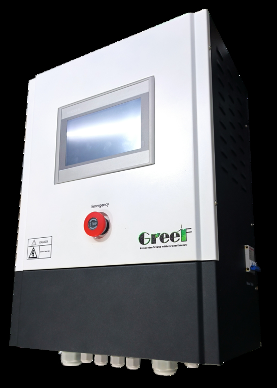 Contrôleur de turbine éolienne relié au réseau avec écran tactile LCD à fonction de protection et moniteur