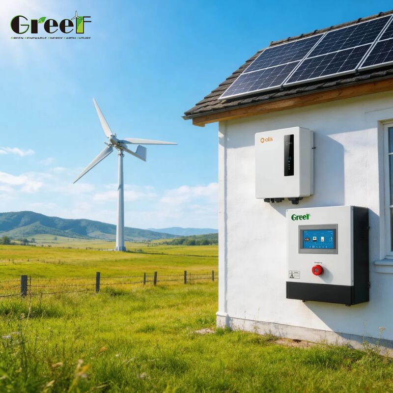 Altitude de fonctionnement de 4000 m Système solaire hybride à 95% d'efficacité Générateur hybride éolien-solaire pour les applications sur le réseau et hors réseau
