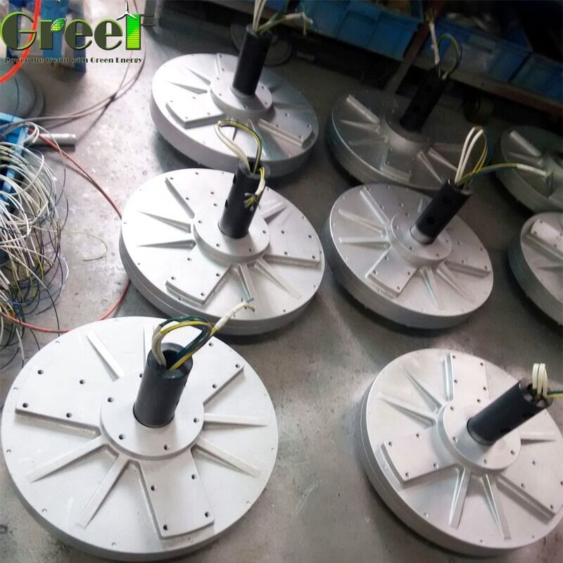 Vitesse nominale du rotor 60 tours par minute 700 tours par minute Générateur d'aimants permanents sans noyau L'alliage d'aluminium conçu pour une production d'énergie durable
