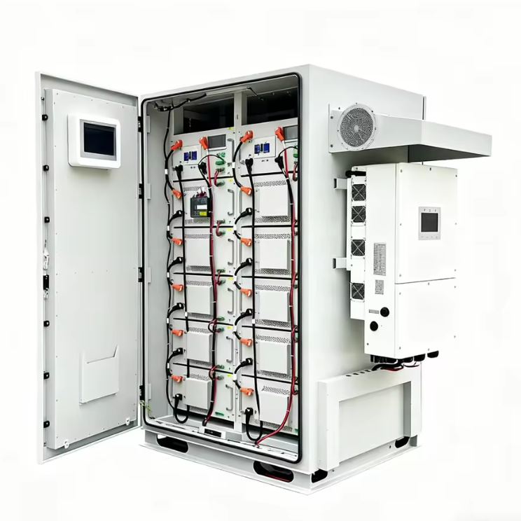 Armoire de batterie extérieure avec niveau de Protection IP54, stockage d'énergie modulaire et évolutif, batterie au Lithium, refroidissement par air industriel