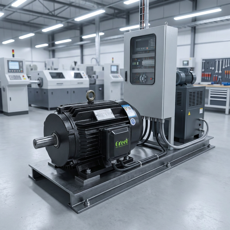 Moteur synchrone à aimants permanents à haute efficacité IE5 avec 97% d'efficacité et une plage de puissance de 0,55 à 315 kW