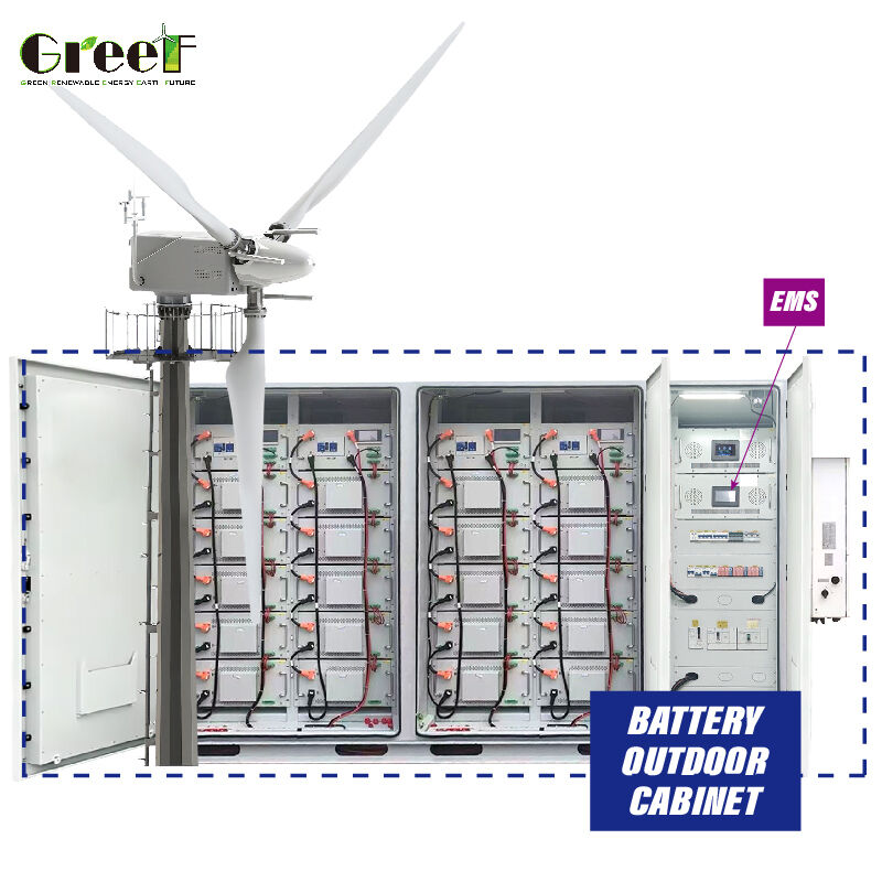 Système solaire hybride et système solaire hybride éolien avec une capacité de 100 à 3000 kW, batterie au lithium LiFePO4 et mode hybride pour une utilisation industrielle