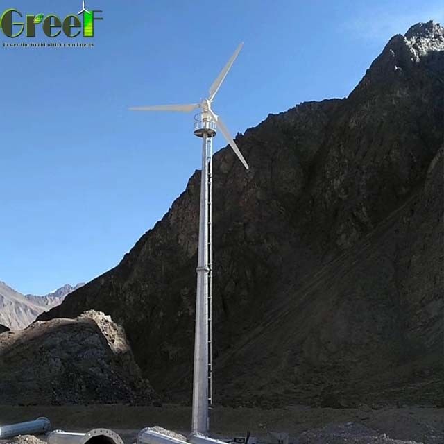 Éolienne horizontale 20KW de lancement de lien de grille hybride solaire d'énergie de moulin à vent pour la maison