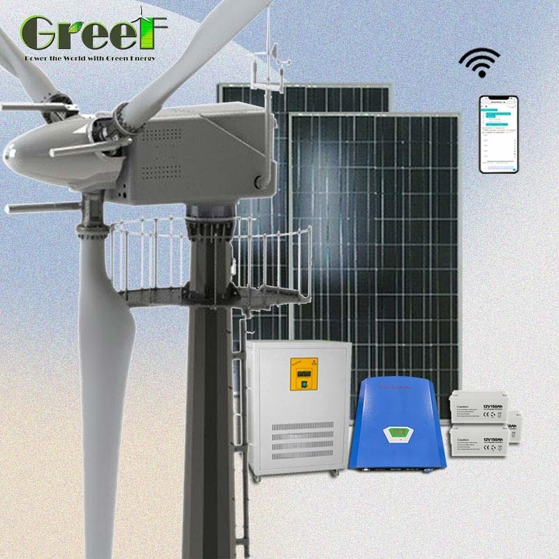Installation facile hybride solaire 30KW de turbine de vent d'inverseur de lien de grille de commande de lancement