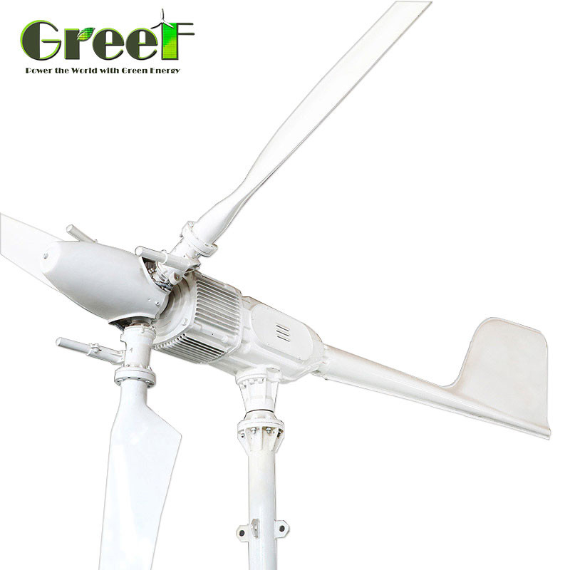 Générateur de turbine horizontal hybride solaire de vent de contrôle de lancement 5kw pour la maison