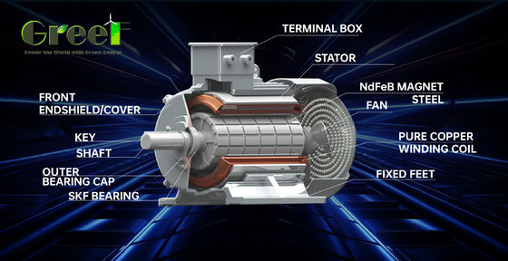 Générateur d'aimants permanents à bas régime personnalisé 5kw 10kw 50kw 200kw avec garantie de 3 ans